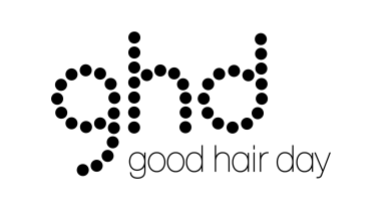 Logo de la marca de planchas, secadores y rizadores de pelo ghd